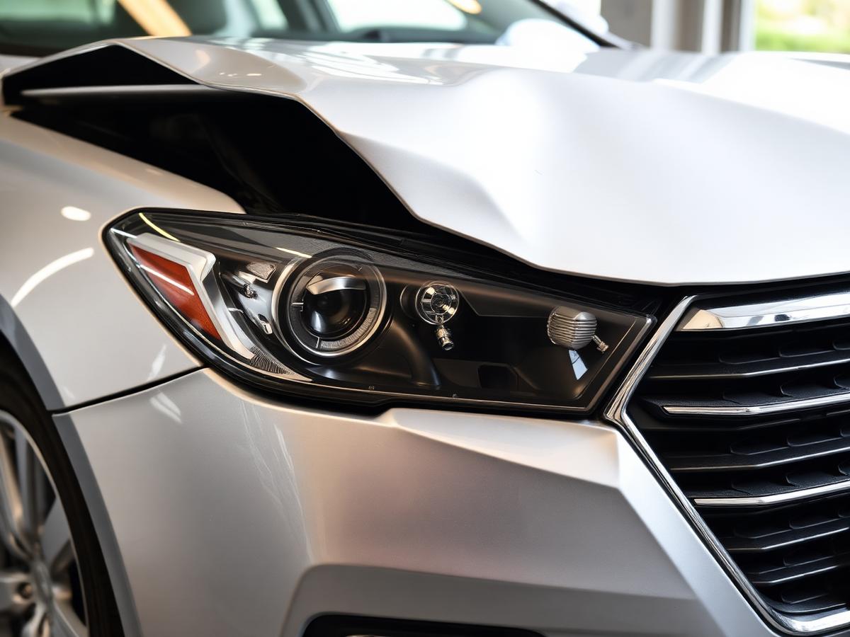 Front-End Collision — before repair